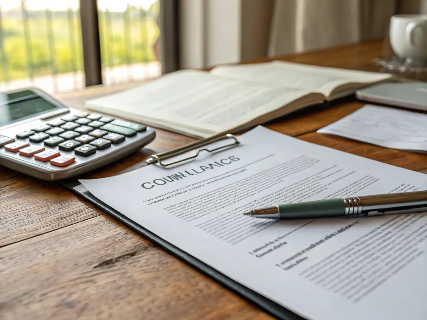 A professional workspace featuring legal documents, a globe, and digital devices, symbolizing global legal services.