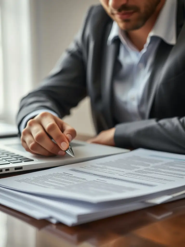An image of a magnifying glass over legal documents, highlighting the thoroughness of due diligence processes.